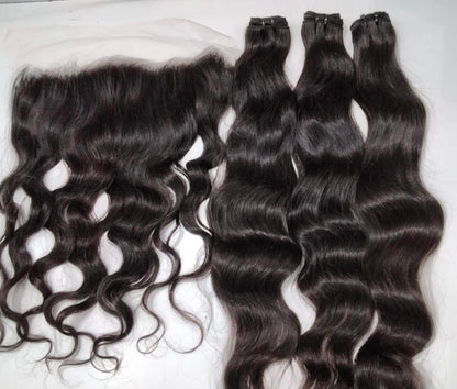 Raw Indian Wavy Frontal - 13x6 HD Lace
